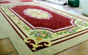 Quality Square Handmade Woollen Carpet Pile Height 11mm Customized Service wholesale
