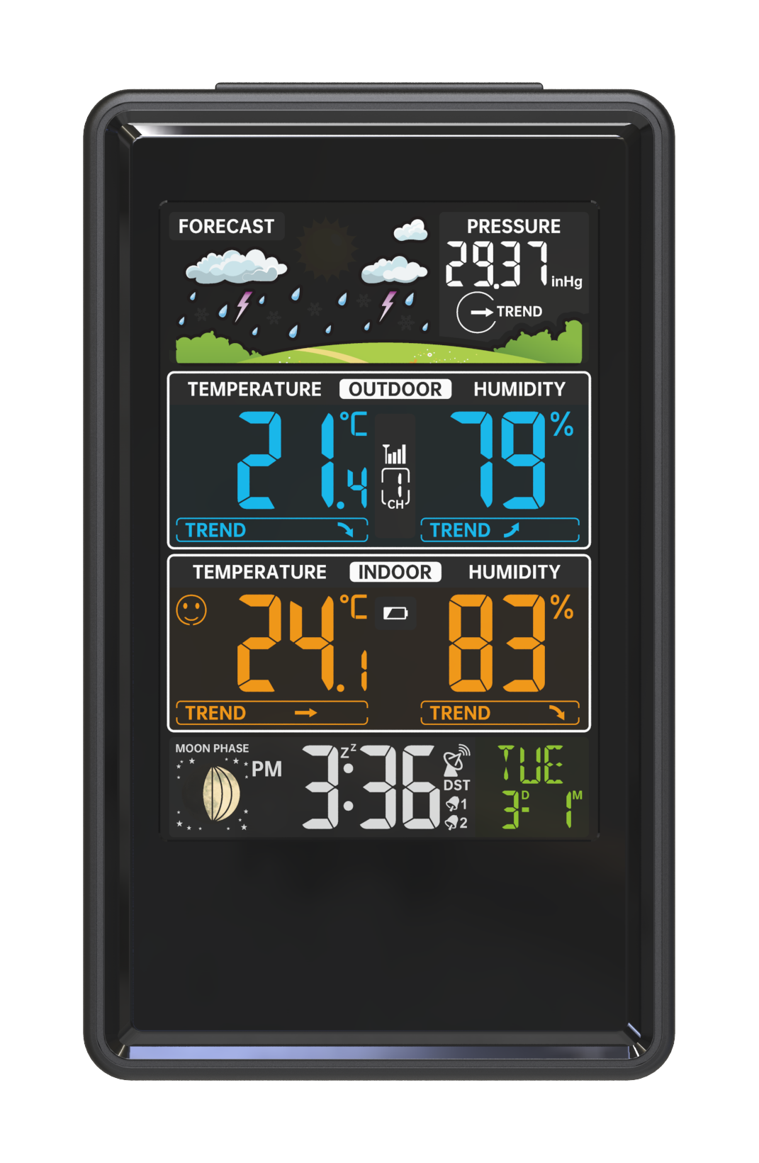 Homehold Smart Indoor Outdoor Thermometer Automatic ABS Indoor Weather Thermometer