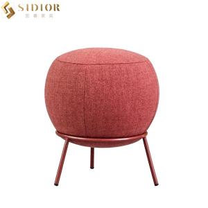 Quality Italian Style Foot Rest Stool Living Room Round Ottoman Stool 42cm Length wholesale