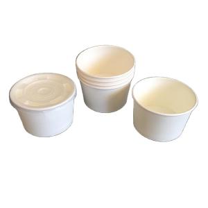 Quality Disposable Paper Bowl 350ml PE Coated For Customization Print wholesale