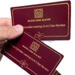 Red Velvet Business Card Printing Multi Color Invitations Foil Card Printing