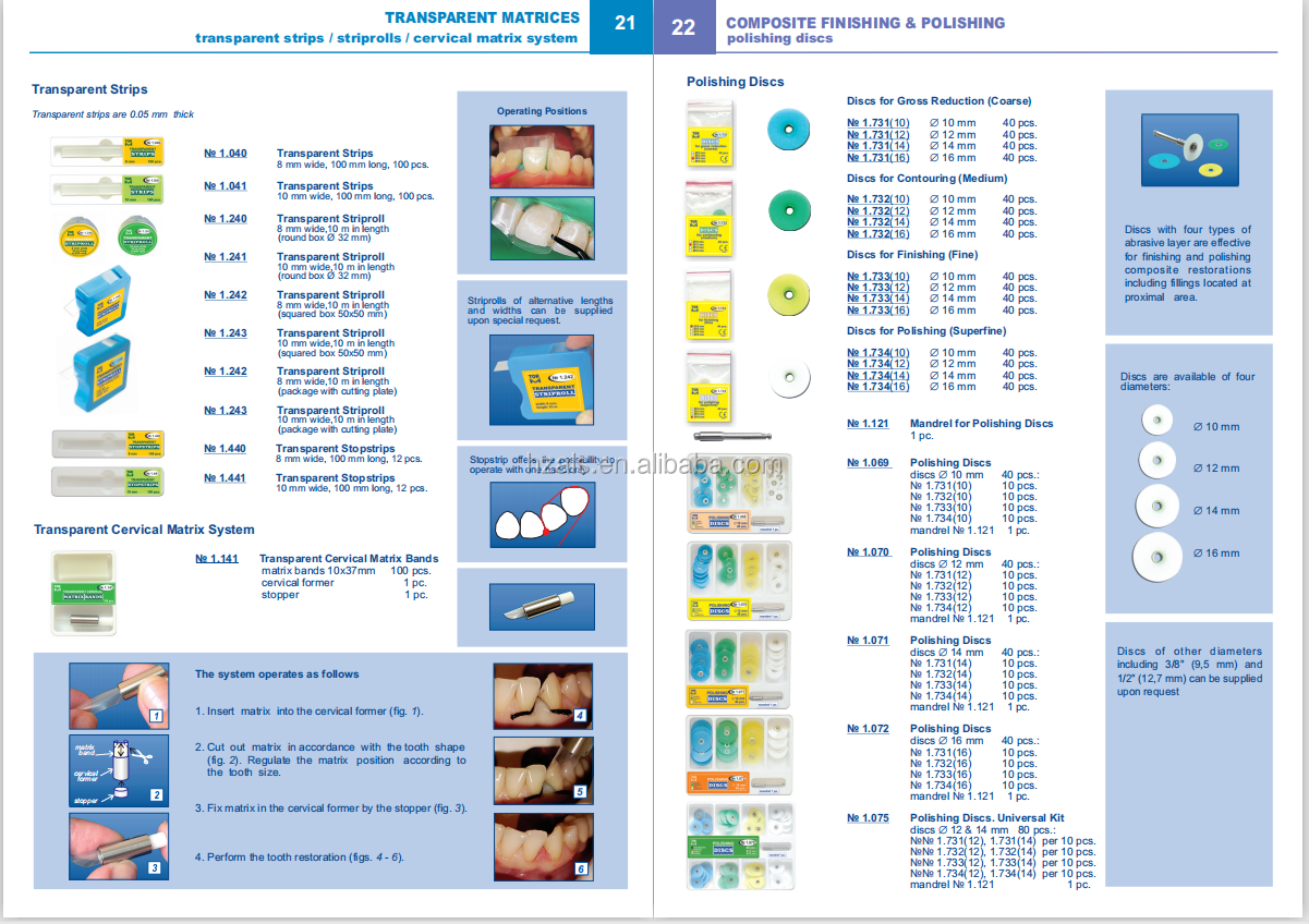 Manual Fixing Transparent Wedges Thin and Medium Wedge 2 Types No. 1.810 Kit 40 pcs. TOP BM for Dental Professionals