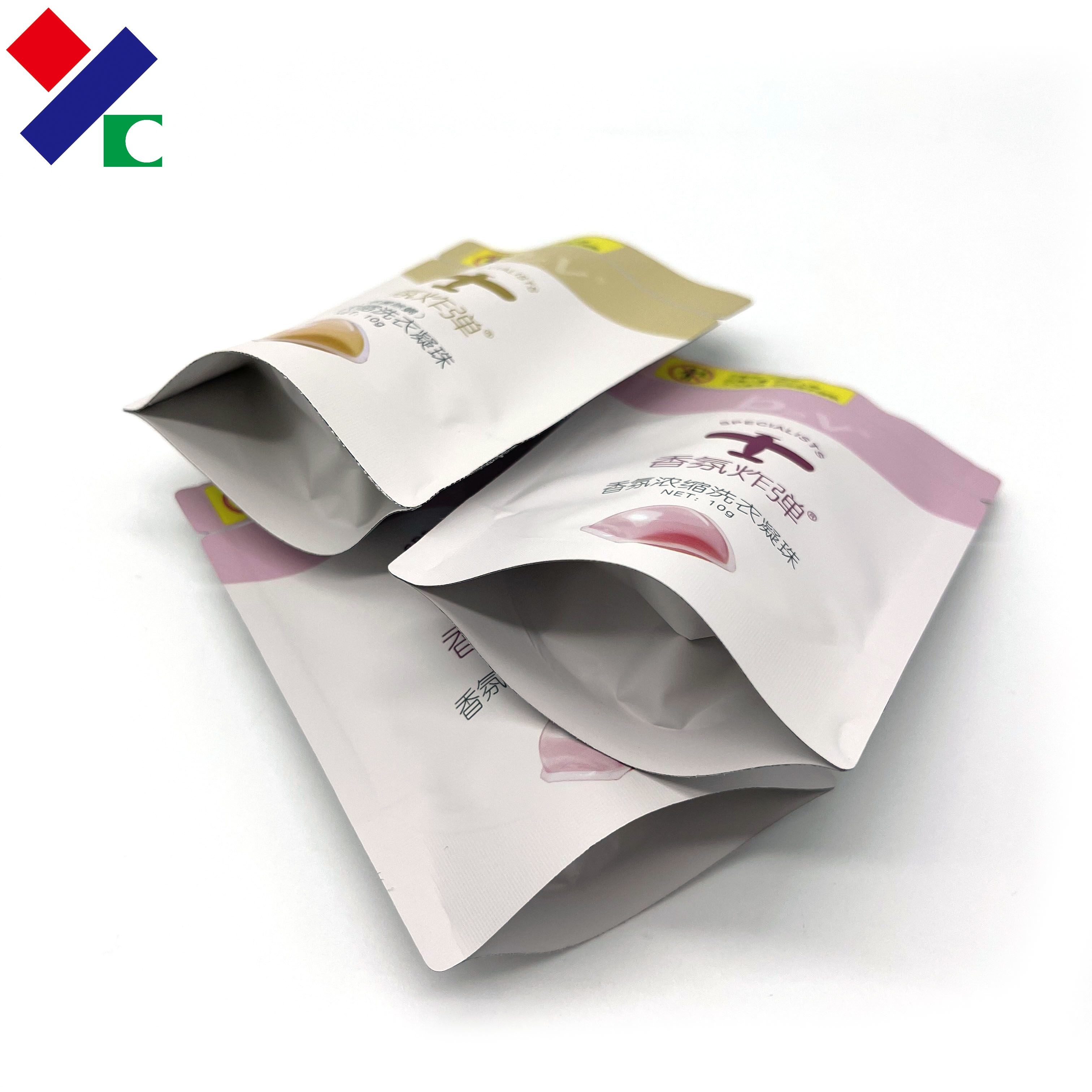 Custom Printing Glossy Aluminium Foil Zip Lock Pouches For Coffee Bean Biscuit