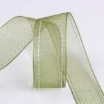 25mm|38mm Stitched Edge Polyester Organza Ribbon for Flower Gift Packing
