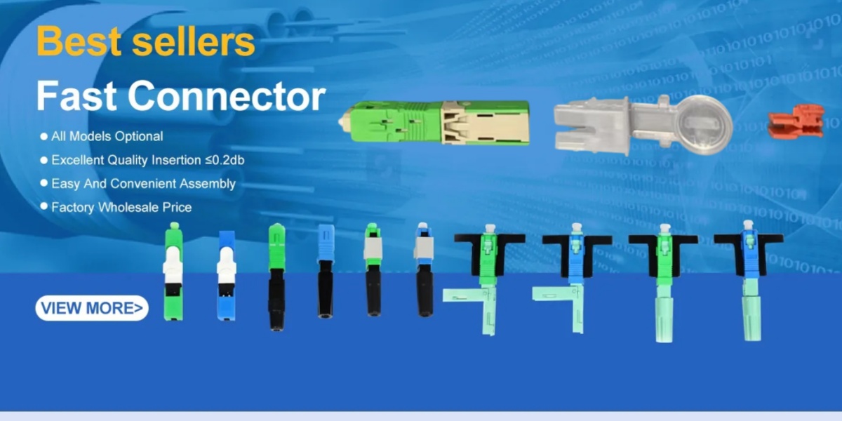 FTTH Type Optic Fiber Quick SC Connector Fast Wire Connection for Speed Data Transfer