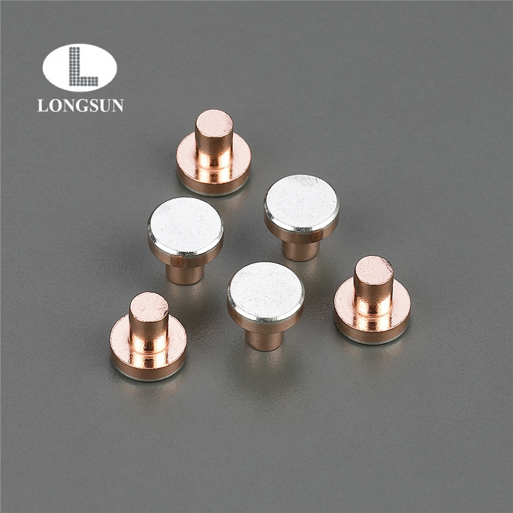 Eco - Friendly Customized Silver Contact Rivets for Relays with ISO9001