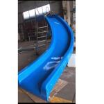 Splash Pool Curve Water Slide With Stairs Easy Installation Fiberglass