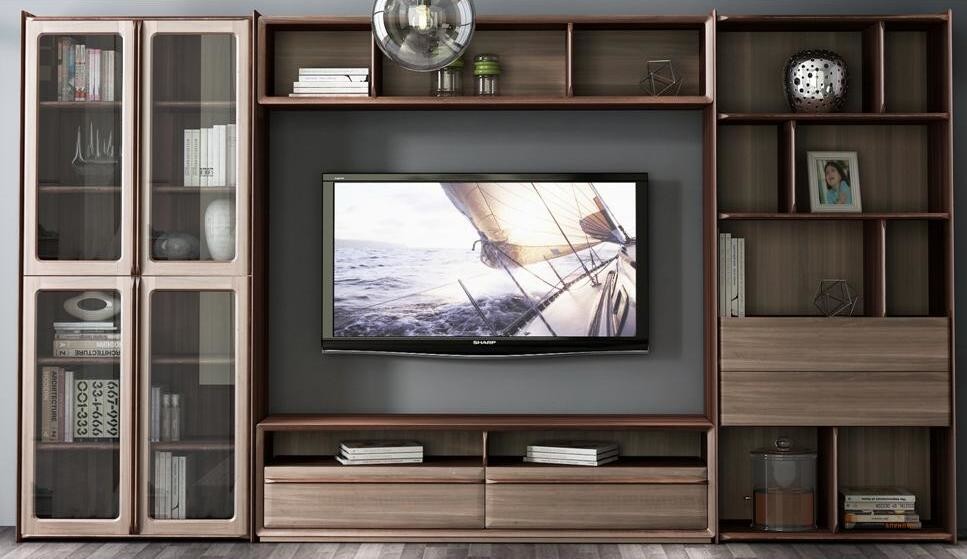 2017 New Walnut Wood Case Good Furniture Design Living room Coffee table& Tea table with Storage side Drawers