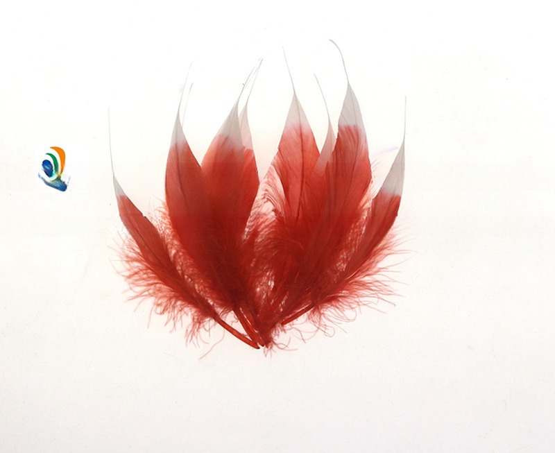 Handmade Two Tone Stripped Goose Carnival Feathers For Personalized Crafts