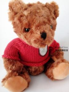 Quality Plush Teddy Bear Gray Stuffed Toy With RED Cloth Cool Item Hot Model Animal FOR KIDS Children christmas Present New wholesale