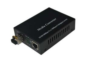 Quality 1.25G SFP Gigabit Ethernet Media Converter Optical Fiber 10 100 1000 5VDC 1A wholesale
