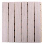 Wood Plastic Composite PVC Wood Veneer Sound Proofing Panels Customized