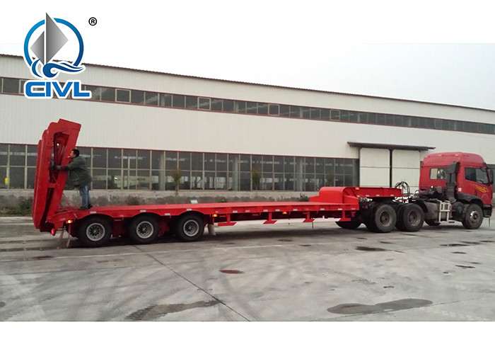 3 Pcs 13T Axles Semi Trailer Trucks With 12.00R20 Model Tires And Jost Legs For 40T Heavy Duty Loaded .