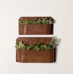 Rusty Metal Ornaments Weathering Steel Planter Wall Hanging Planters