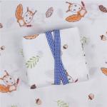 Bamboo Printed Muslin Fabric , Newborn Swaddle Blankets Double Layer