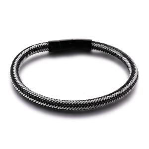 Quality Wholesale custom body jewelry stainless steel mens leather bracelet wholesale