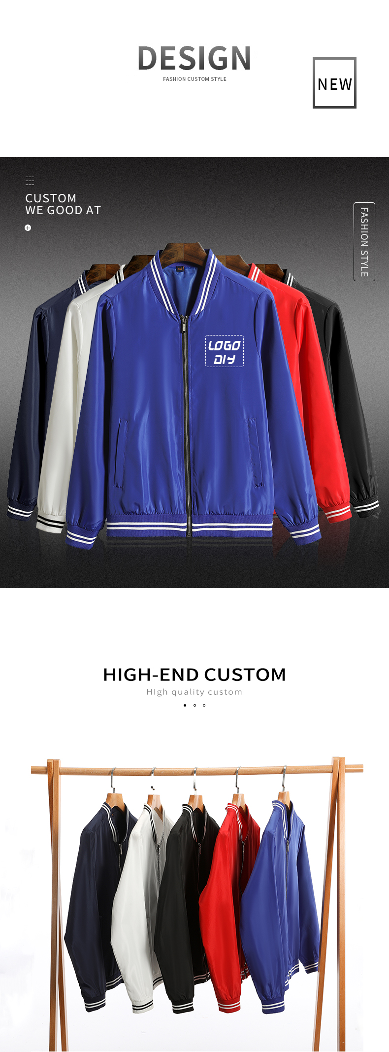 Custom your brand supplier autumn and winter man's multi-color cotton padded jackets male obese sizes zip up jackets
