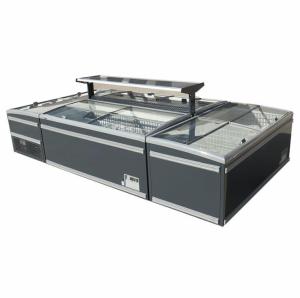 Quality Curved Glass Door Combination Open Top Island Freezer wholesale