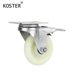 100kg Load White Nylon Industry Duty Castor Wheel 3inch 4inch 5inch Ball Bearing