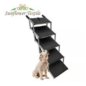 Quality Folding Portable Aluminum Dog Stairs Steps Folding Pet Dog Ramp Dog Stairs For Car wholesale