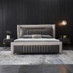 Luxury Hotel Modern Nightstand Wooden Bedside Table With Metal Legs