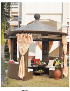 Quality China outdoor house tent outdoor gazebos rattan round canopies 1101 wholesale
