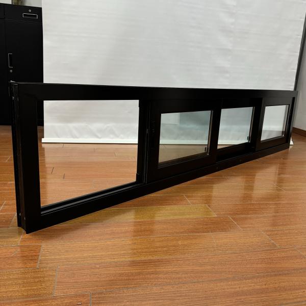 Weather Proof Vertical Sliding Windows Aluminium And Glass Window For Offices