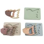 Educational Bird Puzzle Silicone Animal Toys For Babies Having Fun 5pcs Set