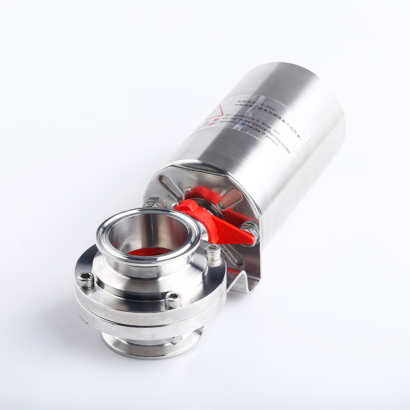 Food Industry Butterfly Valve with Stainless Steel Structure and ISO9001 Certification