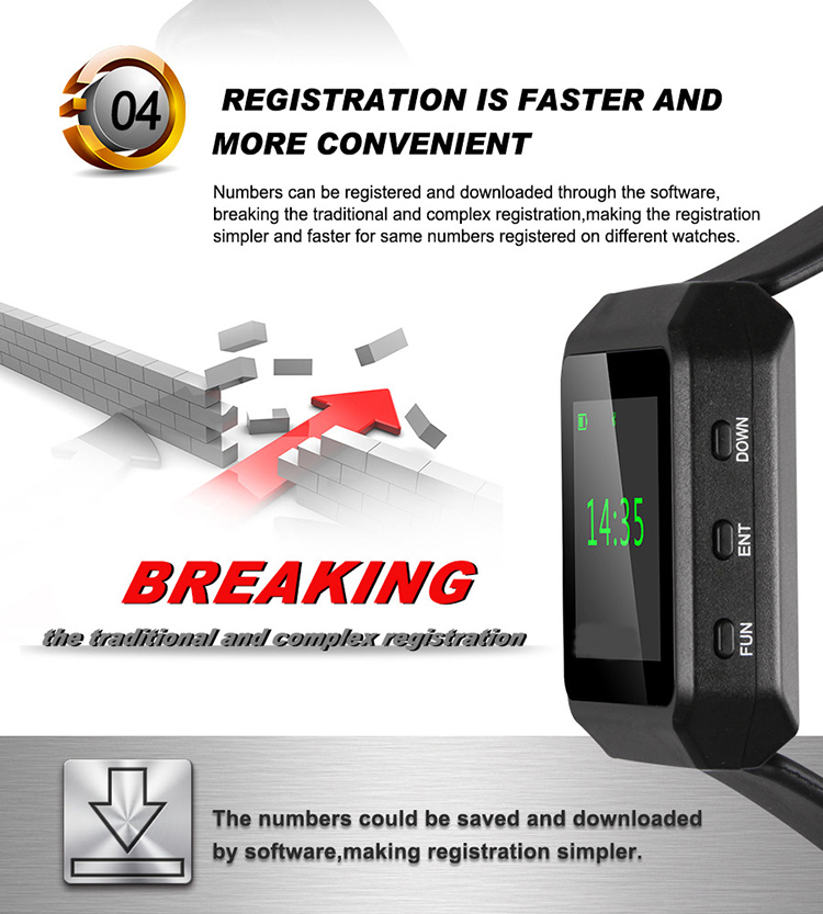 KTV waiter calling system wireless call button and watch receiver