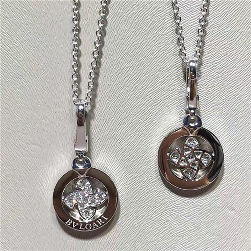 Real low price and high quality jewels B diamond necklace 18k gold white gold yellow gold rose gold diamond necklace