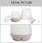 Small Glass Wooden 180ml Ceramic Aroma Diffuser Essential Oil Humidifier