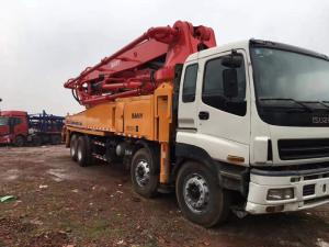 Quality 2011 Year Second Hand Truck 46 Meter Isuzu，Sany Brand Red And White Pump wholesale