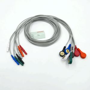 Quality Hight Quality Din Type 7 Lead Snap Holter Recorder Ecg Lead Wires wholesale