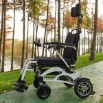 Aluminum Electric Collapsible Wheelchair 120kg Load Lightweight