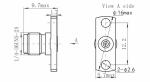 2 Holes 40GHz Flange Female RF Connector Stainless Steel Material Nickel Plated