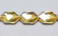 Quality Light Yellow Glass Faceted Slabs, 15 Beads Per Strand wholesale