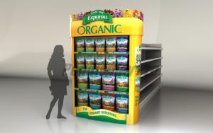 Quality Foldable End Cap Shelving Eye Catching Promotional Paper Power Wing wholesale