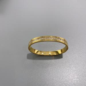 Quality 18K Gold Diamond Set Stainless Steel Bangle Narrow Edition Star Bracelet wholesale