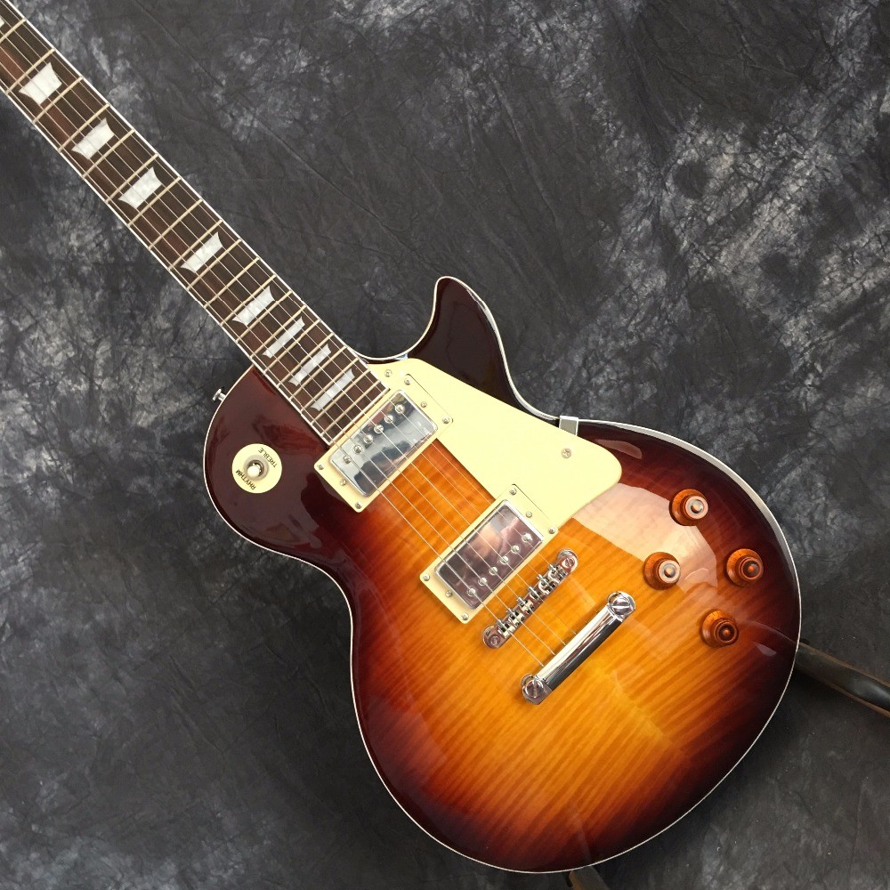 Flamed maple top sunburst LP Electric Guitar