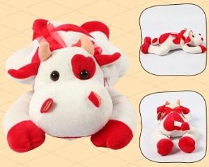 Quality Promotion Gifts Lovely Red Cow Shape Custom Small Stuffed Animals For Children wholesale