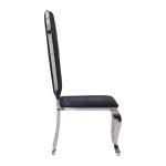 PU Cushion Black Metal Dining Room Chairs 9.2kg Light And Comfortable
