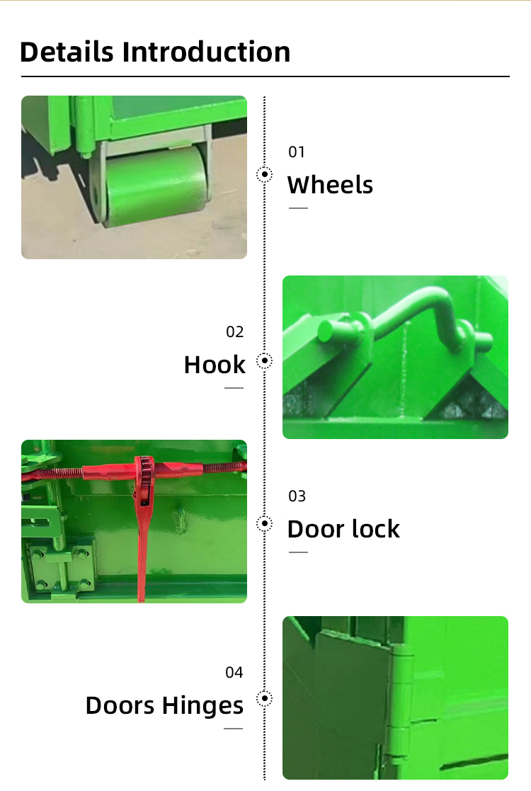 20/30/40 Yard Roll Off Dumpster Corrosion-Proof Steel Design  Ideal for Roofing, Landscaping & Municipal Projects 1