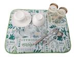 Kitchen Washable Dish Drying Mat Microfibre Printed Drying Mat