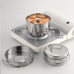 Silver Camping Non Stick Mess Kit Portable For Outdoor Hiking