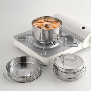 Quality Silver Camping Non Stick Mess Kit Portable For Outdoor Hiking wholesale
