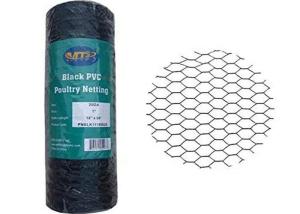 China Fence Wire 20 Gauge Hexagonal Poultry Netting Vinyl Coated Black 60X150' 1 Mesh on sale