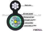 Single Wire 48 Core Fiber Optic Cable , GYTC8S Armoured Optical Fibre Cable For