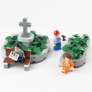 Quality City accessory compatible with legoingly green bush grass tree plants bricks flower garden building block wholesale
