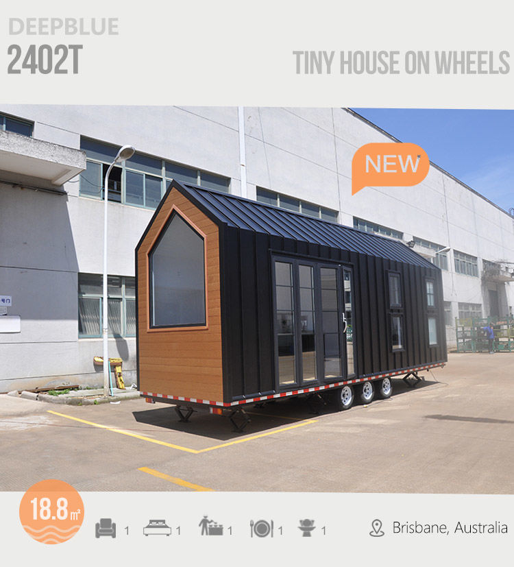 Prefab Modular Home Tiny House On Wheels / Trailer House For Camping Ready To Ship